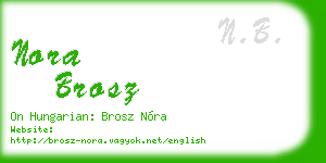 nora brosz business card